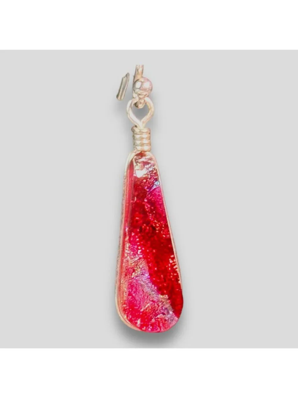 Handmade Red & Black Teardrop Dangle Earrings With Silver Hooks - Lightweight &